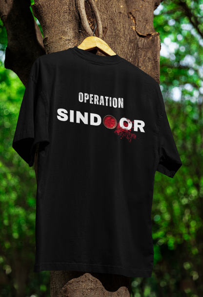 operation Sindoor Black Oversized T-shirt
